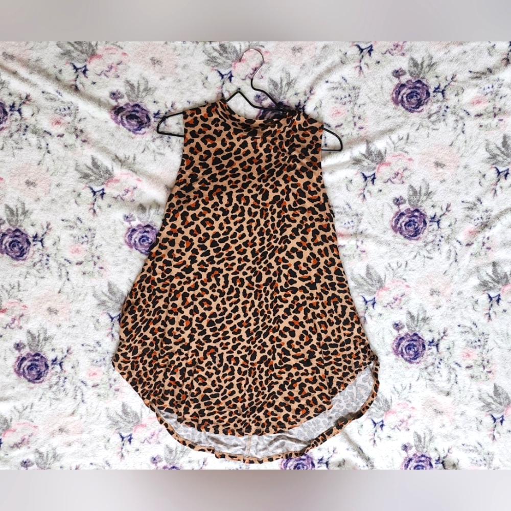 Lane Bryant Cheetah Print Cut-off Tank